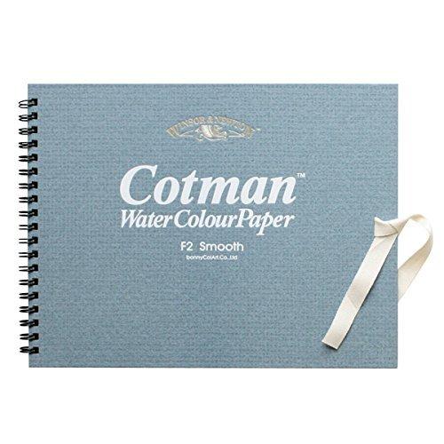 Winsor & Newton ウィンザー&ニュートン コットマン スケッチブック 細目 F2 240x190mm (18枚) ホワイト | 