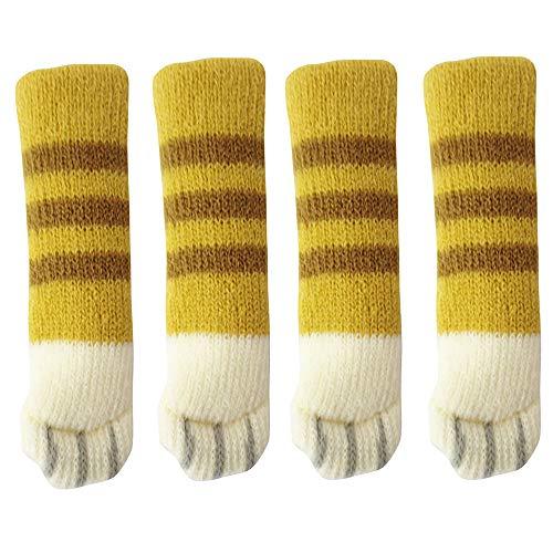 東洋ケース いす 脚カバー 騒音・傷防止 ねこあしのチェアソックス 4枚(椅子1脚分) ねこ(ちゃとら) CSK-NA-02 | 