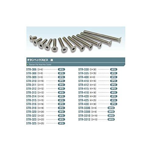 スクエア チタンヘックス皿ビス (30本入) 3×10 STR-3310 | 