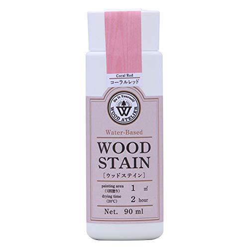 和信ペイント 水性着色剤 ウッドアトリエ ウッドステイン 90ml 800625 木目を生かした着色 WS-25 コーラルレッド | 