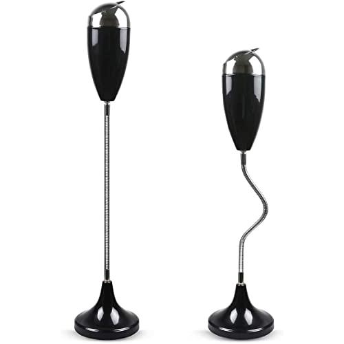 Ocaatech スタンド灰皿 ふた付き おしゃれ 屋外 室内 兼用 ステンレス 一個入り（ブラック） | 