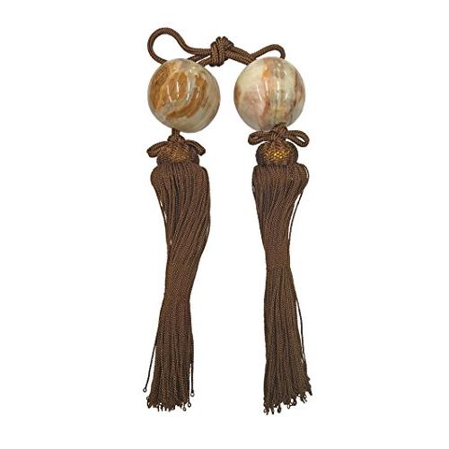 福井金属工芸 風鎮 素材オニックス 茶色 掛け軸 茶道具 7206 | 