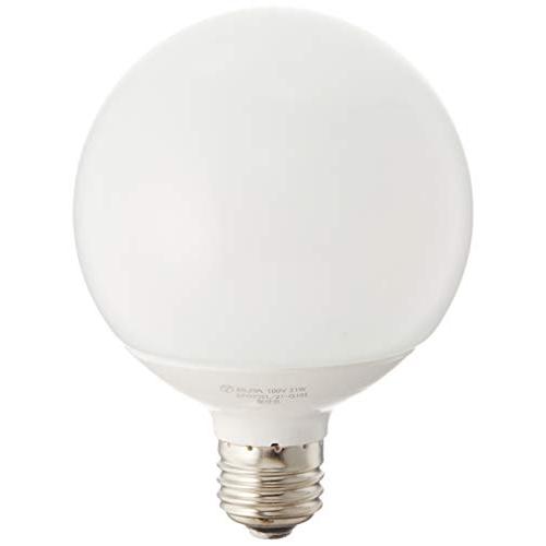 エルパ (ELPA) 電球形蛍光灯G形100W形 電球 100V 21W 1370lm 3波長形電球色 屋内用 EFG25EL/21-G102H | 