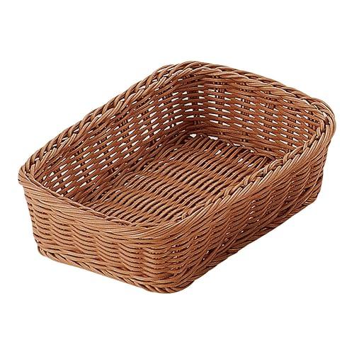 Todai PPラタン 角型バスケット ブラウン 21型 | 