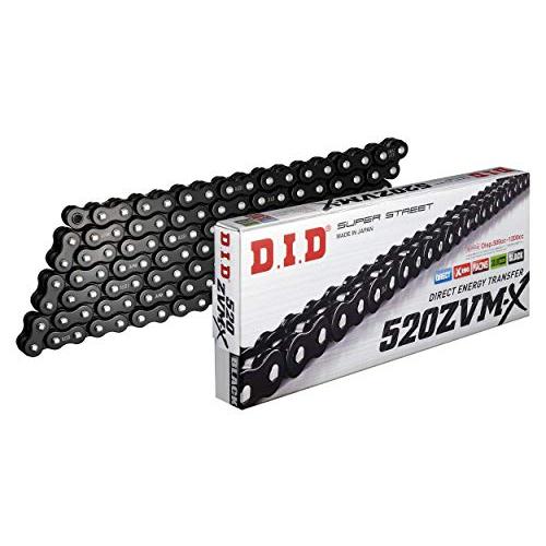 D.I.D(大同工業) バイク用チェーン カシメジョイント付属 520ZVM-X-110ZB BK&BK(ブラック) X-リング | 