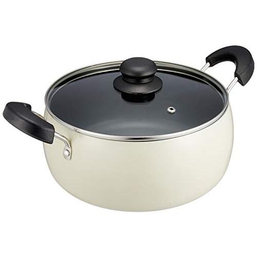 和平フレイズ 麺類にうってつけ! 吹きこぼれにくい 両手鍋 24cm (口径22cm) IH・ガス対応 煮る 茹でる 炊飯 コロージュ RB-1 | 