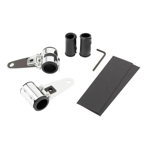 キジマ(Kijima) バイクパーツ ヘッドライトステー カスタム ショートタイプ 27-39mm スチール製 メッキ 205-0281 | 