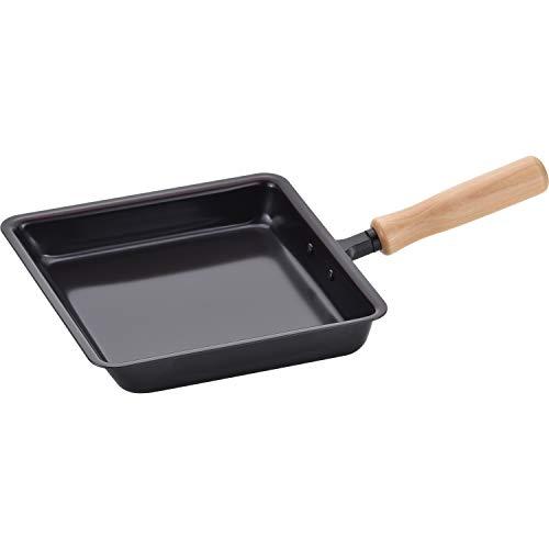 和平フレイズ 日本製 ずっと使い続けたい 鉄 玉子焼き器 18×18cm 木柄 IH対応 CS-014 千歳(ちとせ) | 
