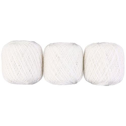 DARUMA ラメのレース糸 レース糸 #30 Col.4 ホワイト 系 20g 約137m 3玉セット 01-2140 | 