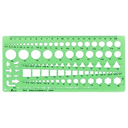 シンワ測定 テンプレート 一般総合定規 中 TH-5 66025 | 