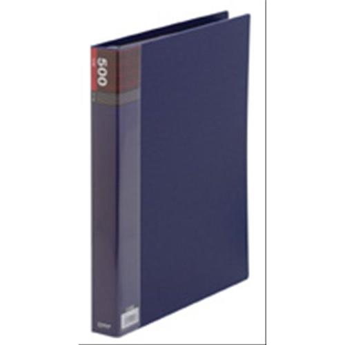 キングジム 名刺 ホルダー 3倍発泡PPタイプ 500ポケット 最大800ポケット A4タテ 青 39W-B | 