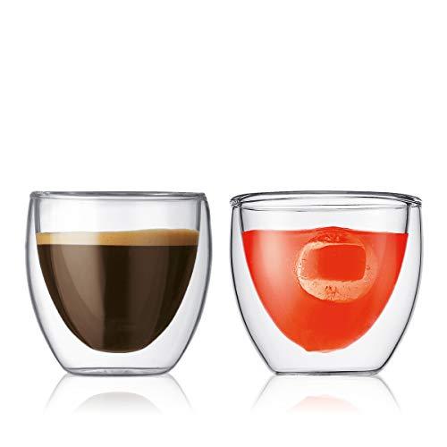 BODUM ボダム グラス コップ タンブラー PAVINA パヴィーナ ダブルウォールグラス 80ml 2個セット 保温保冷性 二重構造 耐熱 | 