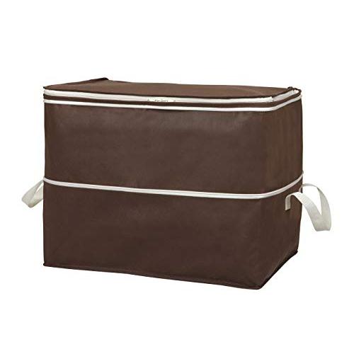 東和産業 収納袋 衣類 高さが2倍 ブラウン 50×32×40cm 85688 | 