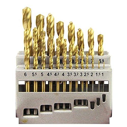 E-Value 鉄工用ドリルセット チタンコーティング 丸軸 21本組 ETD-21S-T | 