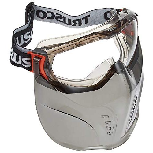 トラスコ中山(TRUSCO) セーフティゴーグル バイザー付 通気孔タイプ クリア TSG501TV | 