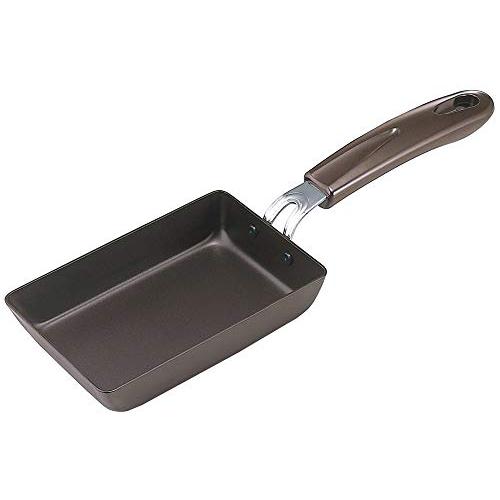 下村企販 卵1個でぴったり 卵焼き フライパン 【日本製】 IH・直火対応 卵焼き器 小 15×10cm お弁当作り 一人暮らし ブラウン 鉄製 | 