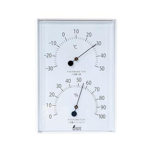 シンワ測定(Shinwa Sokutei) 温湿度計 角型 W-1 ホワイト 70510 | 
