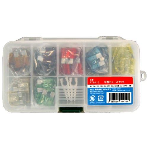 FUJIX [ フジックス ] 平型ヒューズセット プラー2個付 5~30A 各10個 [ 品番 ] PT9412 | 