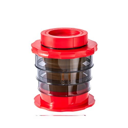 カフラーノ Cafflano コーヒーメーカー フレンチプレス 収納ケース付 ポータブル 微粉が出にくいフィルター レッド Φ10.8×12cm | 