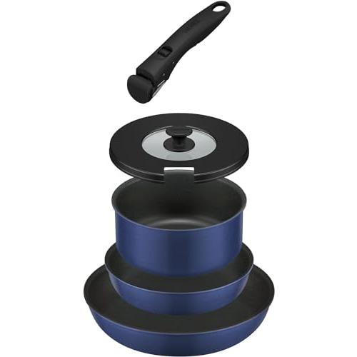 サーモス デュラブルシリーズ 取っ手のとれるフライパン5点セットCA ガス火専用 インディゴブルー KSC-5A IBL | 