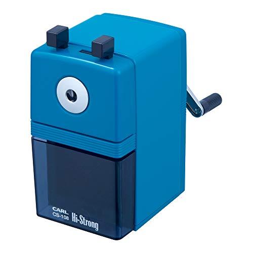 【LDK ベストバイ 手動鉛筆削りランキング】カール事務器 手動鉛筆削器 ハイストロング ブルー CS-108-B | 