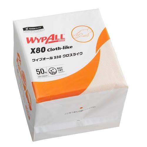 日本製紙クレシア(NIPPON PAPER CRECIA) クレシア ワイプオール X80 クロスライク 4つ折り 50枚/パック 厚手タイプの | 