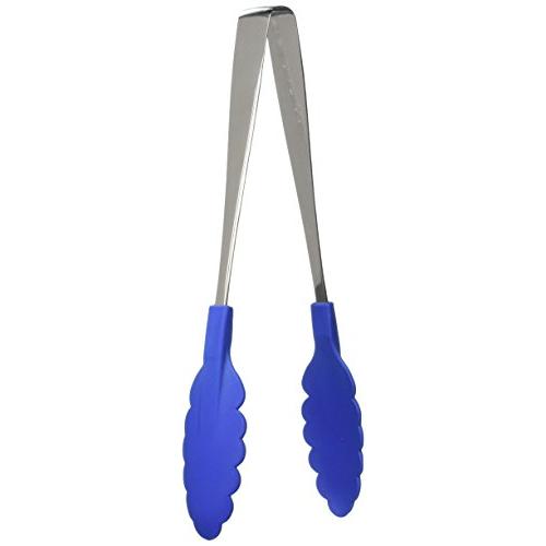 遠藤商事 業務用 抗菌 耐熱カラフルトング ブルー 金属部ステンレススチール 先端部66ナイロン、ガラス繊維(抗菌剤入) 日本製 BTV7602 | 
