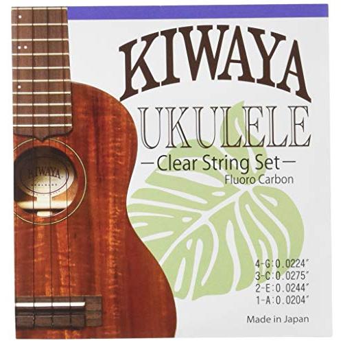 【KIWAYA】 KFC フロロカーボン弦 セット (オールサイズ対応 ウクレレ弦 クリア) | 