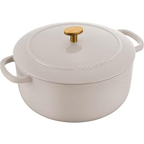 バッラリーニ(Ballarini) Ballarini バッラリーニ 「 ベラモンテ ラウンド 24cm クリームホワイト 」 両手鍋 鋳物 ホ | 