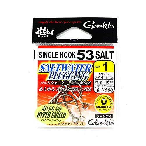 がまかつ(Gamakatsu) フック シングルフック 53 ソルト 1号 6本 67656 | 