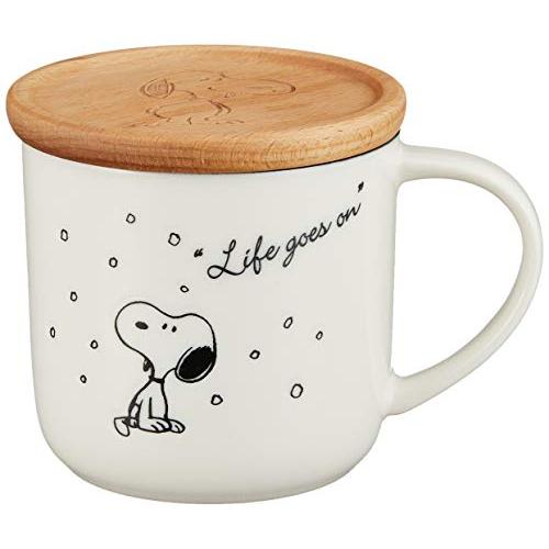 山加商店 「 PEANUTS ( ピーナッツ )」 SNOOPY スヌーピー マグカップ 蓋付き (コースター兼) 大きめ 約350ml シーズ | 