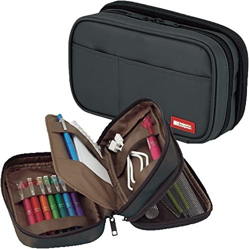 リヒトラブ ペンケース ブックタイプ ダブル 黒 A7555-24 | 