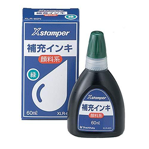 シャチハタ シヤチハタ Xスタンパー 顔料系インキ XLR-60N 60ml 緑 | 