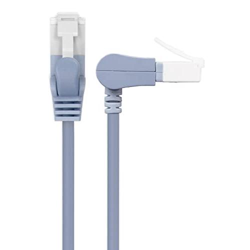 エレコム LANケーブル CAT6A スイング式コネクタ ツメが折れない 爪折れ防止コネクタ スリム ブルー LD-GPATSW/BU | 