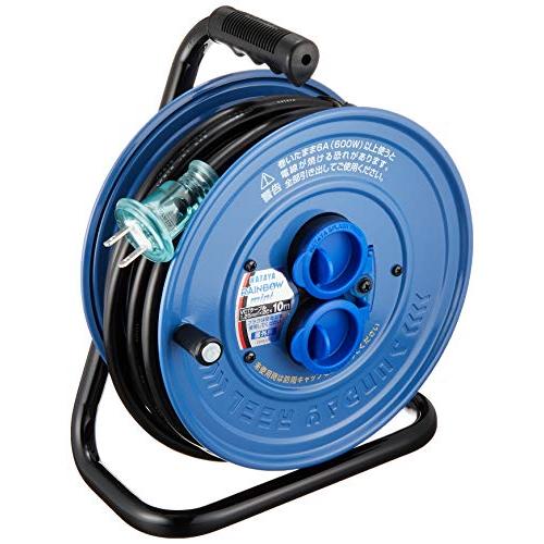 ハタヤ (HATAYA) コードリール 小型 屋外用 (防雨型) 100V型 コード10m 太さ1.25? 標準型 コンセント2個 コンセント防 | 