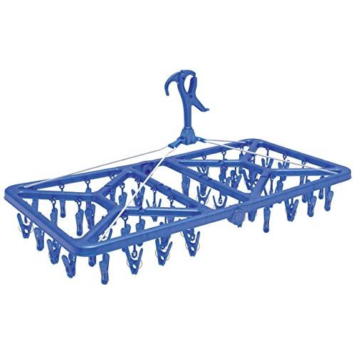 洗濯 物干し ハンガー マイランドリー2 スーパー ジャンボ ブルー 52ピンチ 竿 ロープ カモイ で使えるキャッチフック | 