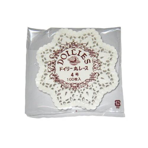 イービーエム(EBM) ドイリー レースペーパー 丸型(500枚入)4号 | 