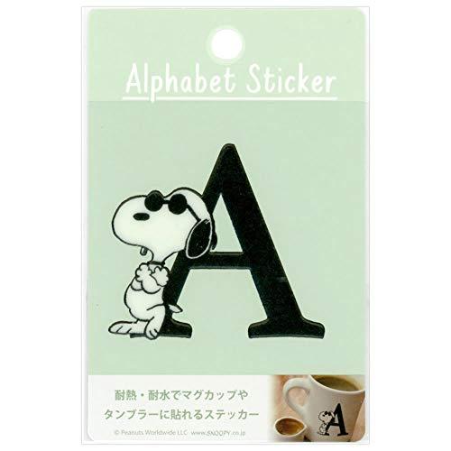 スヌーピーステッカー耐熱耐水イニシャルステッカー/アルファベット A ピーナッツ | 