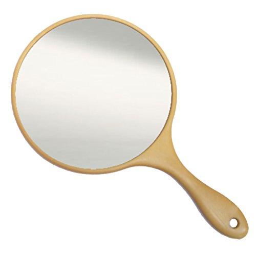 メリー 木目調ハンドミラー ブラウン No.211 約w15.6×d27×h0.7cm | 