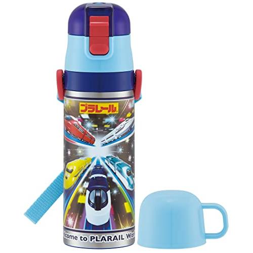 スケーター(Skater) 子供用 ステンレス 水筒 2way 直飲み 470ml コップ飲み 430ml プラレール 23 子供に優しい軽量タ | 