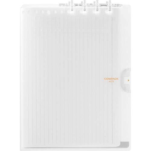 キングジム リングノート コンパックノート 収納約25枚 A4 二つ折り 透明 9956TY-T | 