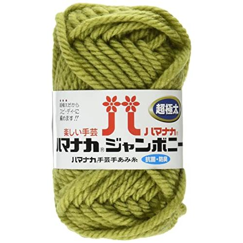 ハマナカ ジャンボニー 毛糸 超極太 col.12 黄緑 系 50g 約30m 5玉セット 3307 | 