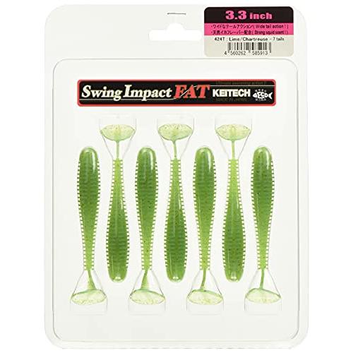 ケイテック(Keitech) スイングインパクト ファット 3.3インチ #424 ライムシャート | 