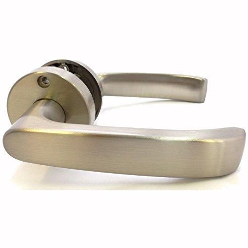 川口技研(Kawaguchigiken) Jレバー 空錠 丸座 住宅室内用レバーハンドル バックセット50mm JL-24-1M-N ニッケル | 