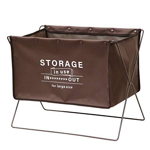 ベストコ 荷物置き 折りたたみ 幅52×奥行33×高さ42cm ブラウン セルフ・フロアーラック L 手荷物収納 ND-6123 | 