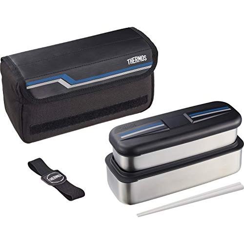 サーモス 弁当箱 ステンレス フレッシュランチボックス 1100ml ラインブラック DSD-1104W L-BK | 