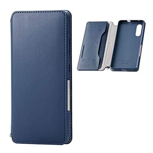 エレコム Galaxy A41 ケース NEUTS ソフトレザー モダン×カジュアル 心地よいスタンダード マグネット付き スタンド機能 ネイビ | 