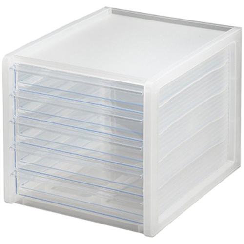 サンカ ソーフィス デスクまわりの書類も小物もまとめてすっきり収納 A4クリアファイルサイズ対応 レタートレークリア 5段 小物整理 引き出し | 