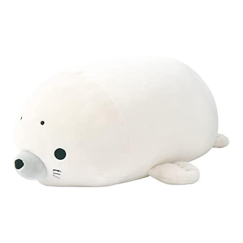 りぶはあと ポリエステル ボルスタークッションマシュマロアクアミエアザラシ(全長約27cm)ふわふわもちもち48051-12 | 