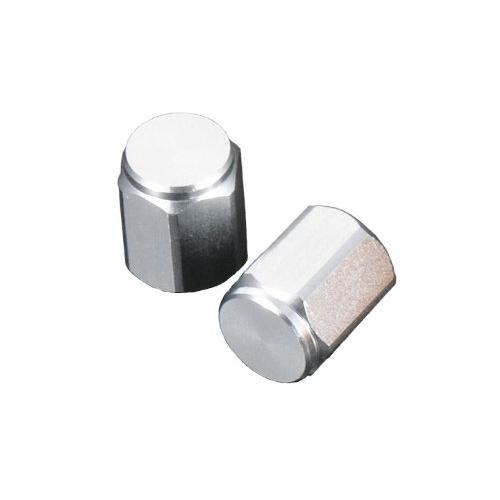 ポッシュ(POSH) バイク用品 アルミカラードエアーバルブキャップ ヘックスタイプ シルバー 000804-03 | 